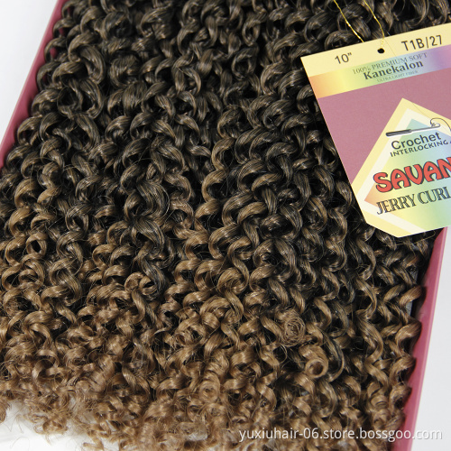 Synthetic Crochet Hair Jerry curly Hair Kinky Twist Braiding hair with Ombre Crochet Braid